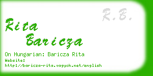 rita baricza business card